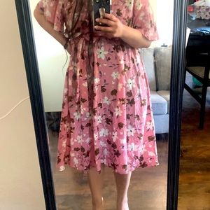 Flower pink dress size 2XL